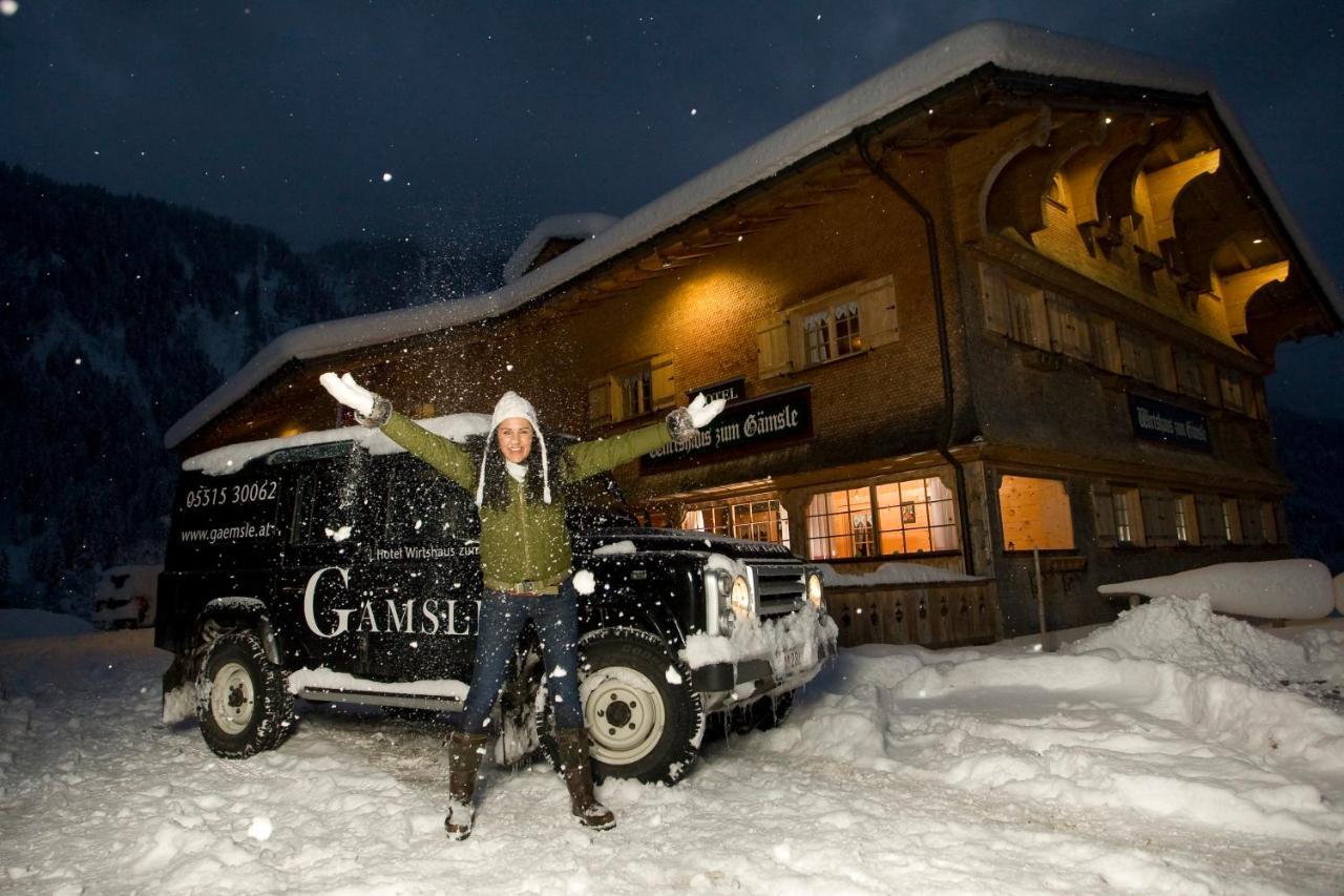 Gaemsle Hotel, Wirtshaus & Mehr Schoppernau Bagian luar foto